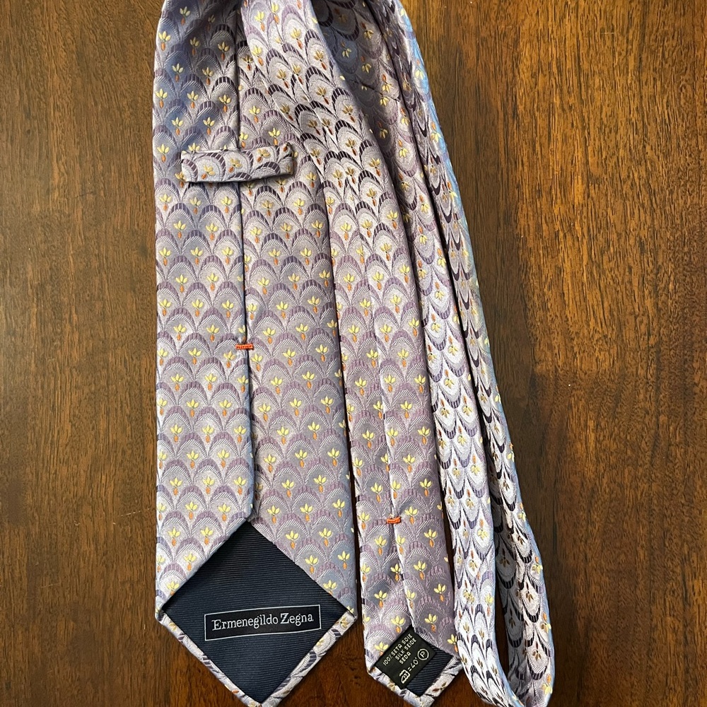 Ermenegildo Zegna Lavender Patterned Tie